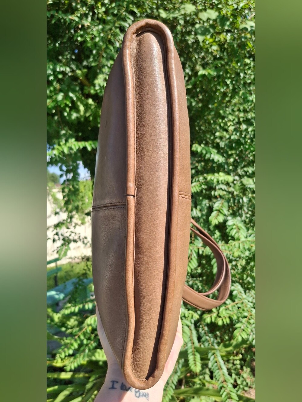 VTG 70's Coach Glove-Tanned Leather Cashin Carry Slim Tote Skinny Tote #9546 - Picture 8 of 14